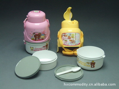 汕头市宏星日用品 专业供应卡通老虎饭盒等儿童便当产品